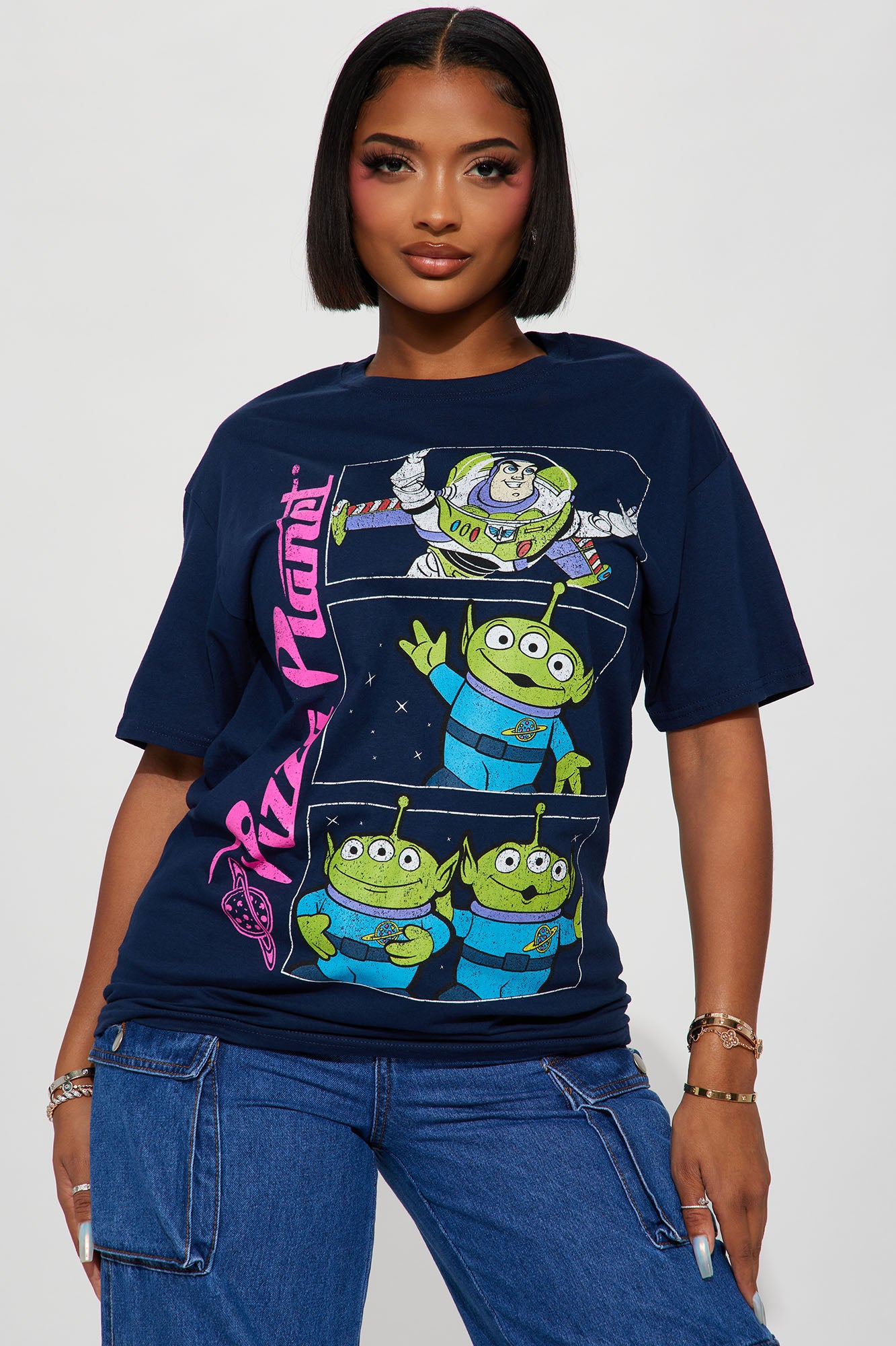 Pizza Planet Toy Story Graphic Tshirt Navy