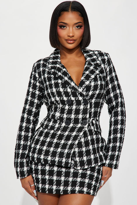 Tweed skirt set fashion nova discount
