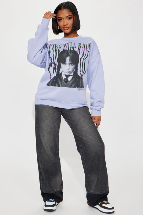 Wednesday Adams Washed Sweatshirt Lavender