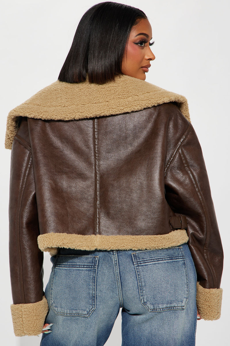Taytum Faux Leather Jacket - Brown | Fashion Nova, Jackets & Coats ...