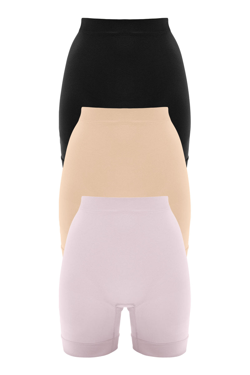 On The Move Sculpting Shapewear Biker Shorts 3 Pack