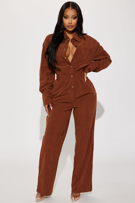 Women's corduroy jumpsuit clearance