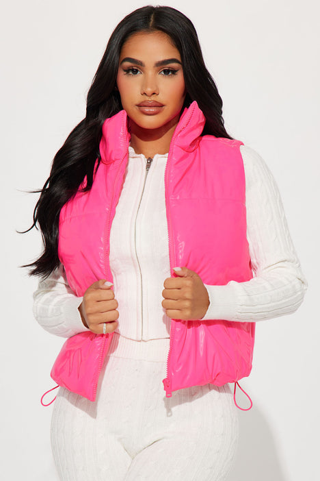 Pink down vest womens online