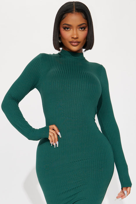 Caroline long sleeve midi dress shop