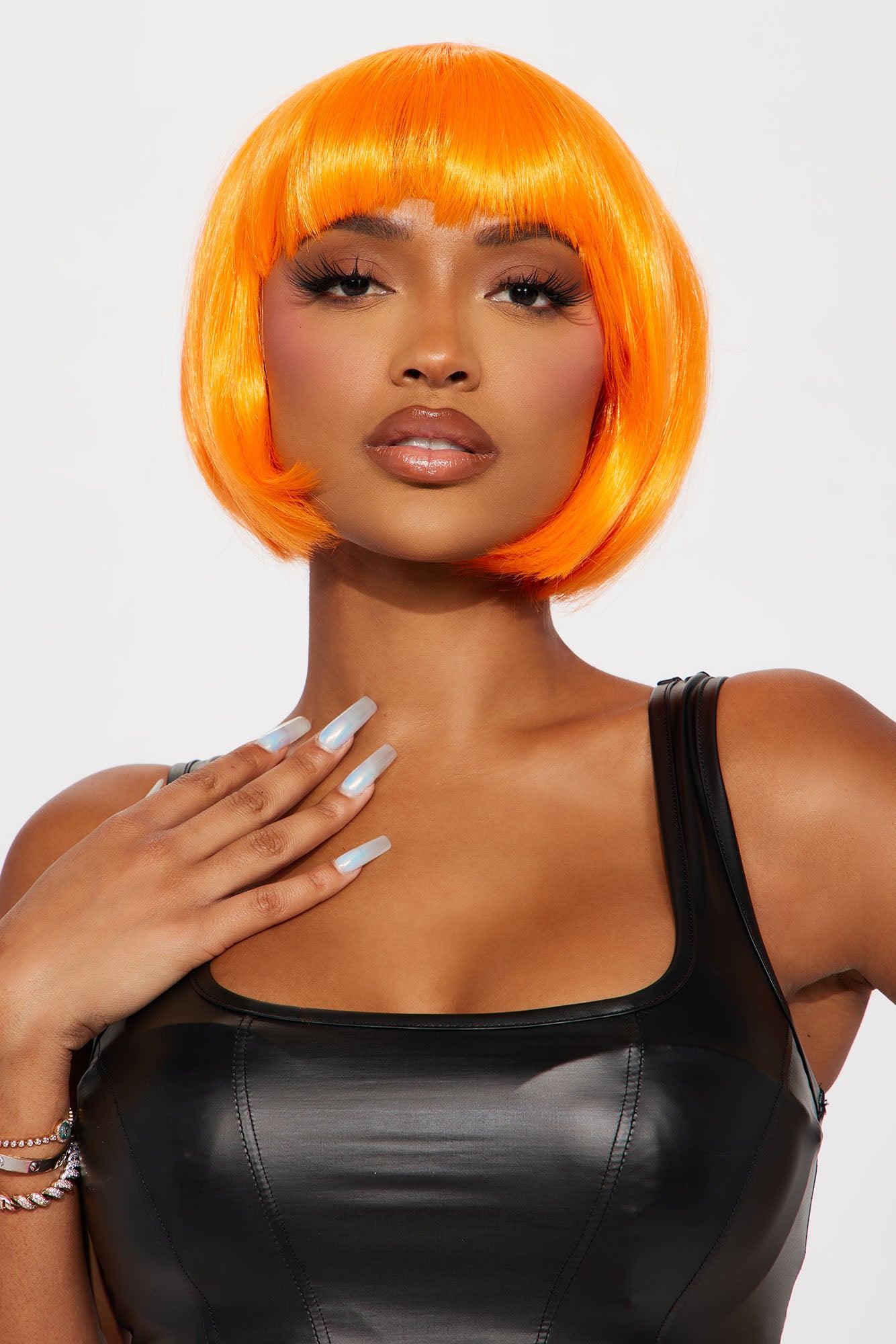Orange hot sale wig costume