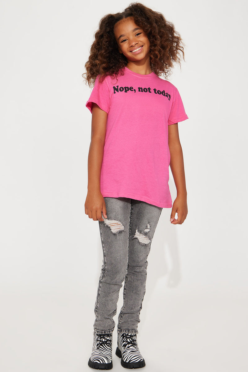Mini Nope Not Today Short Sleeve Tee - Pink | Fashion Nova, Kids Tops ...