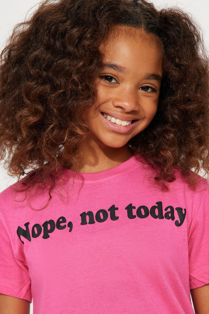 Mini Nope Not Today Short Sleeve Tee - Pink | Fashion Nova, Kids Tops ...