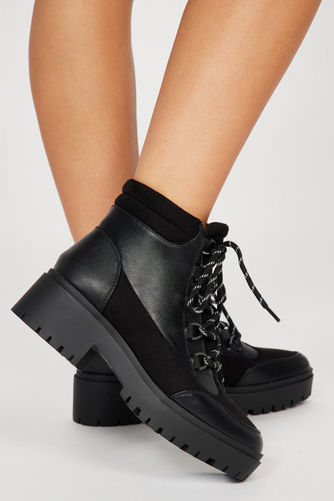 Black booties store fashion nova