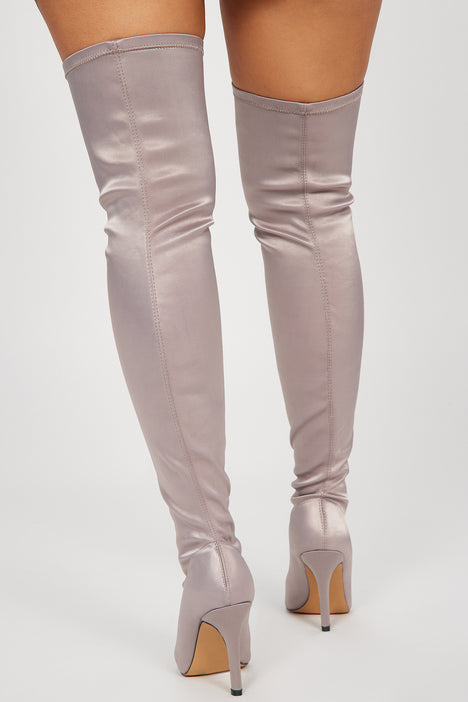 Light grey thigh high boots online