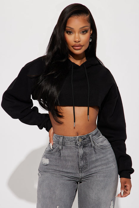 Fashion nova crop top hoodie clearance