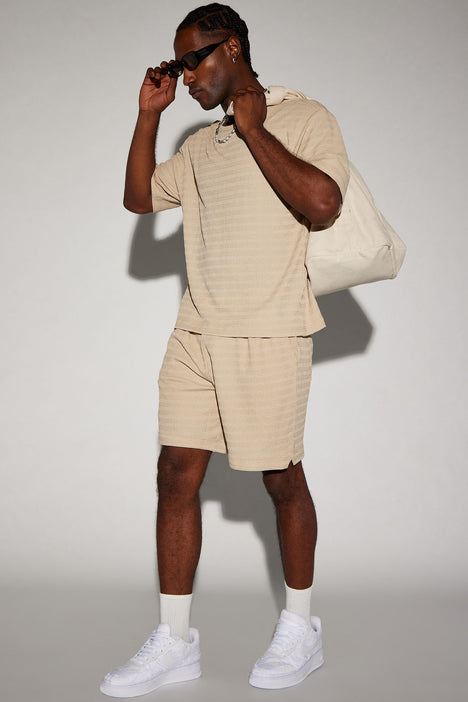 Boca Basketball Shorts Tan