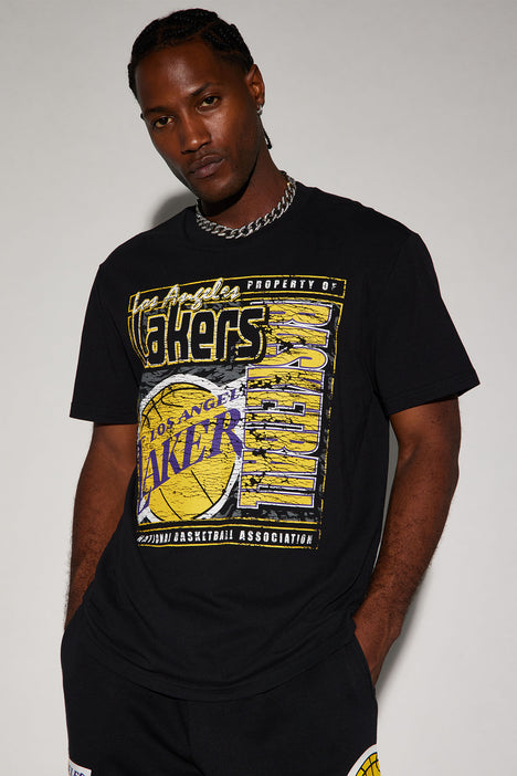 lakers t shirt black