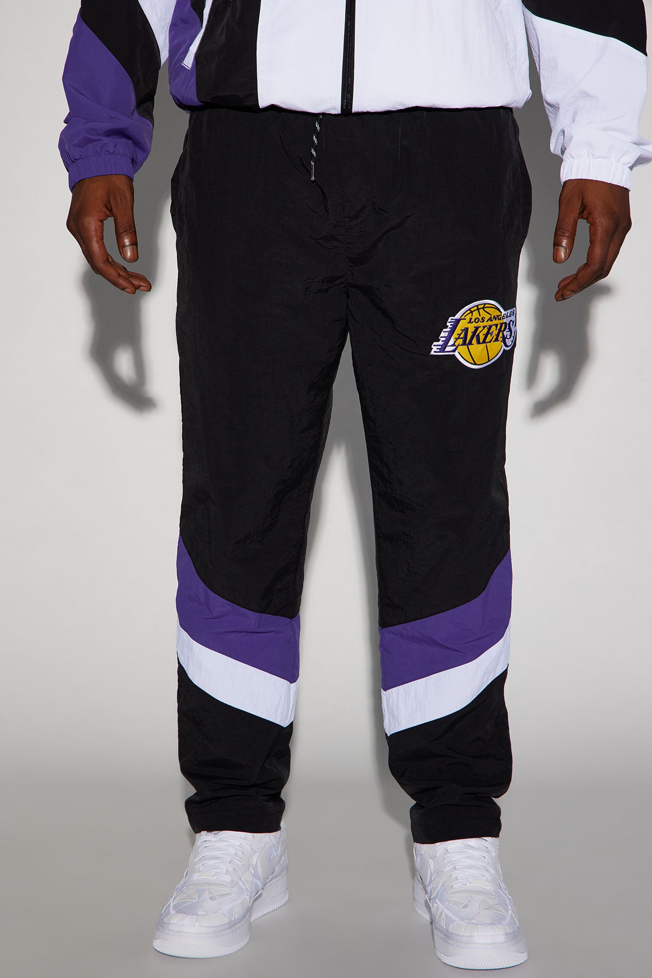 Men's Lakers on The Bias Mesh Shorts Combo in Purple Size XL by Fashion Nova