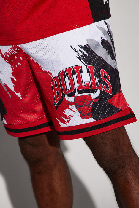 Bulls Wet Paint Mesh Shorts - White/combo