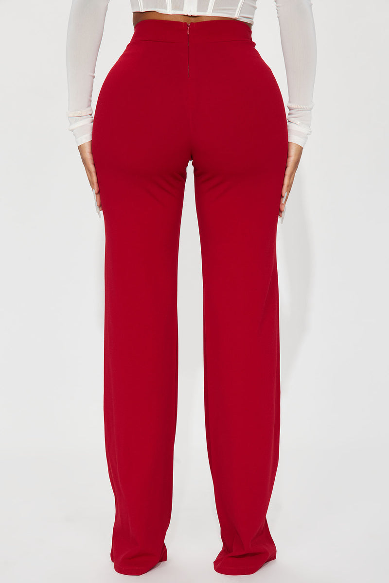 Tall Victoria High Waisted Dress Pants - Red | Fashion Nova, Pants ...
