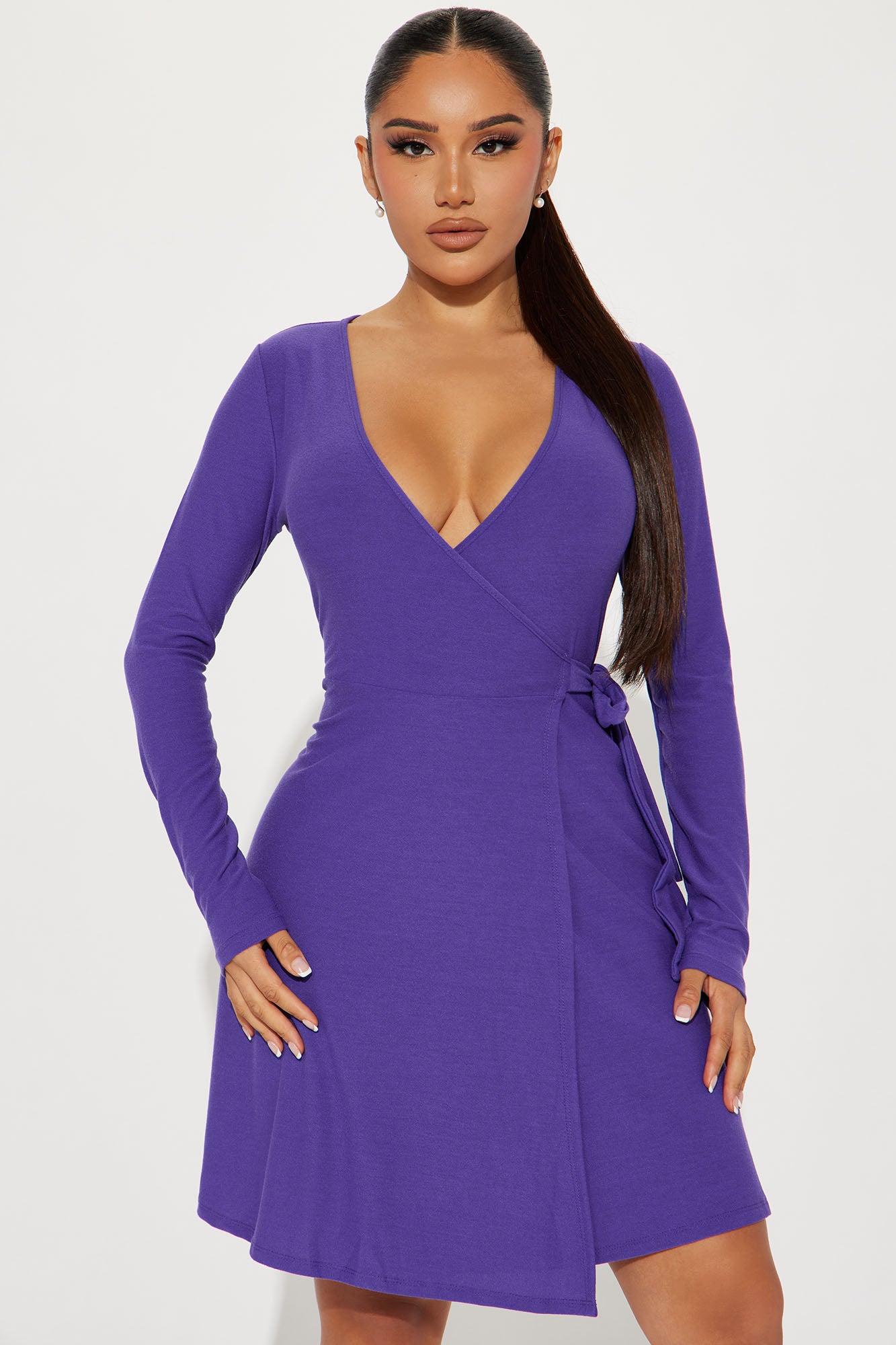 Layla Fit And Flare Mini Dress - Purple, Fashion Nova, Dresses
