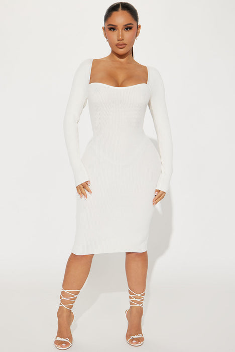 Fashion nova white sweater dress new arrivals