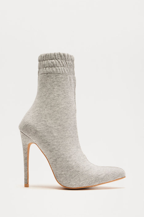 Kyle Sock Booties Grey Fashion Nova Shoes Fashion Nova