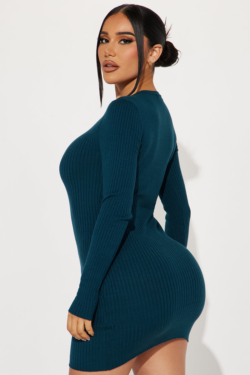 Jojo Sweater Mini Dress - Teal | Fashion Nova, Dresses | Fashion Nova