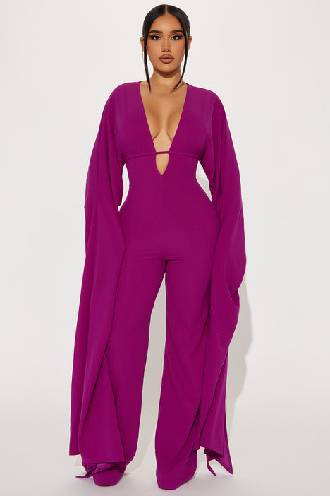 Purple jumpsuit clearance fashion nova