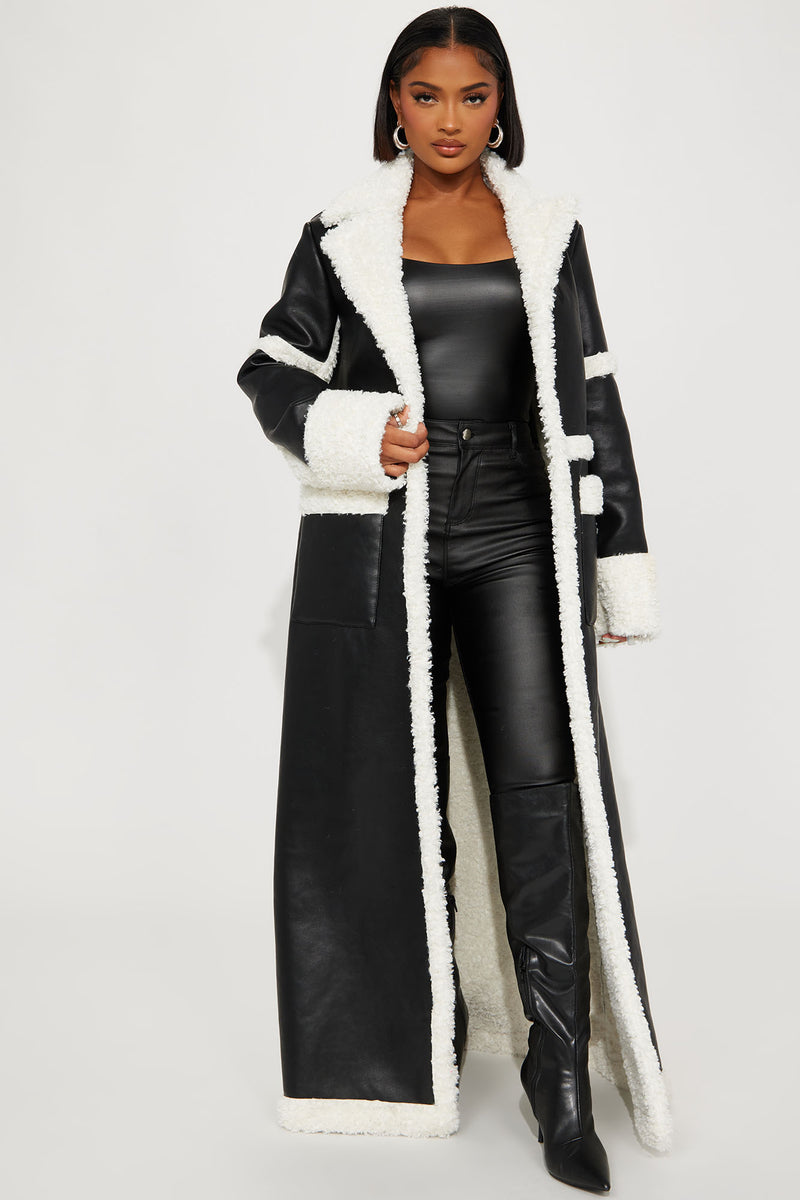 Calling Again Faux Leather Trench Coat - Black | Fashion Nova, Jackets ...