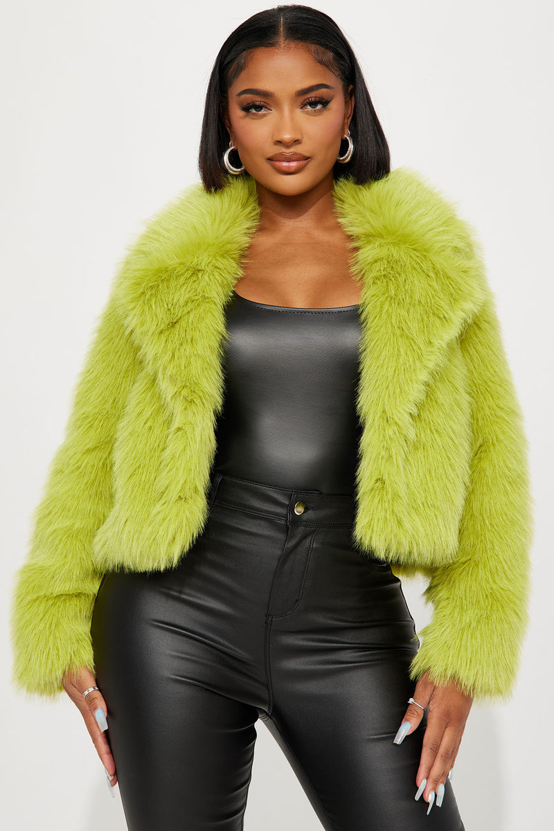 Foxy Mama Faux Fur Jacket - Chartreuse | Fashion Nova, Jackets & Coats ...