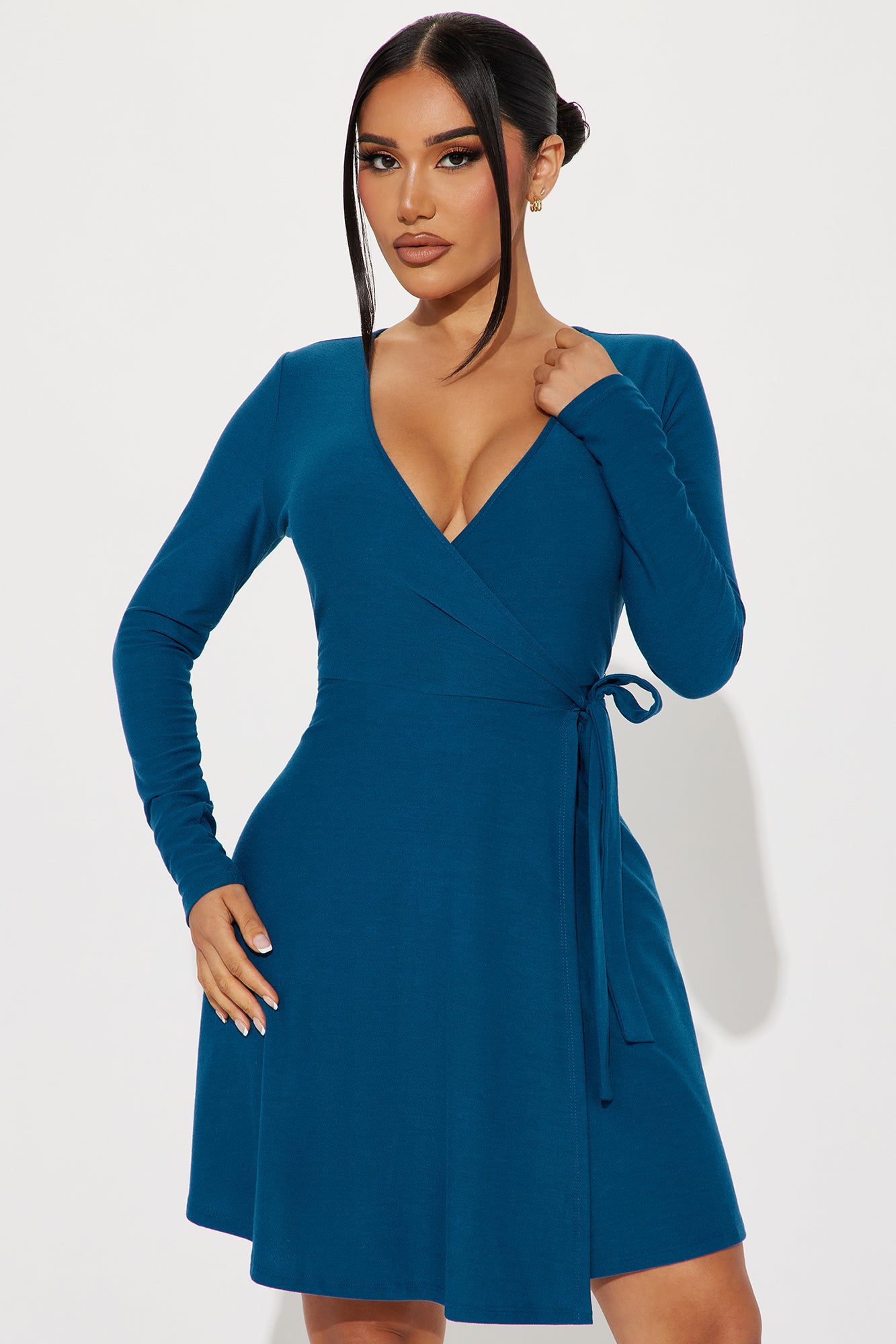 Layla Fit And Flare Mini Dress - Teal