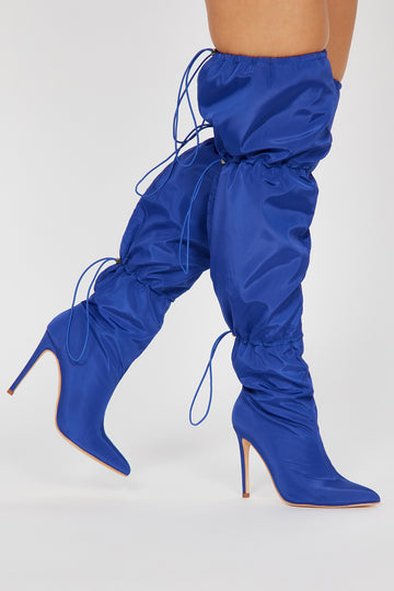 Navy blue shop thigh high boots