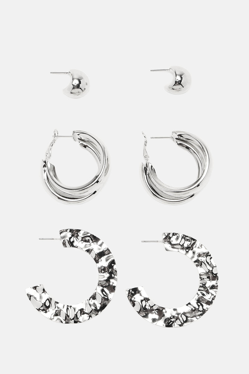 The New Classics Earring Set Silver Fashion Nova, Jewelry Fashion