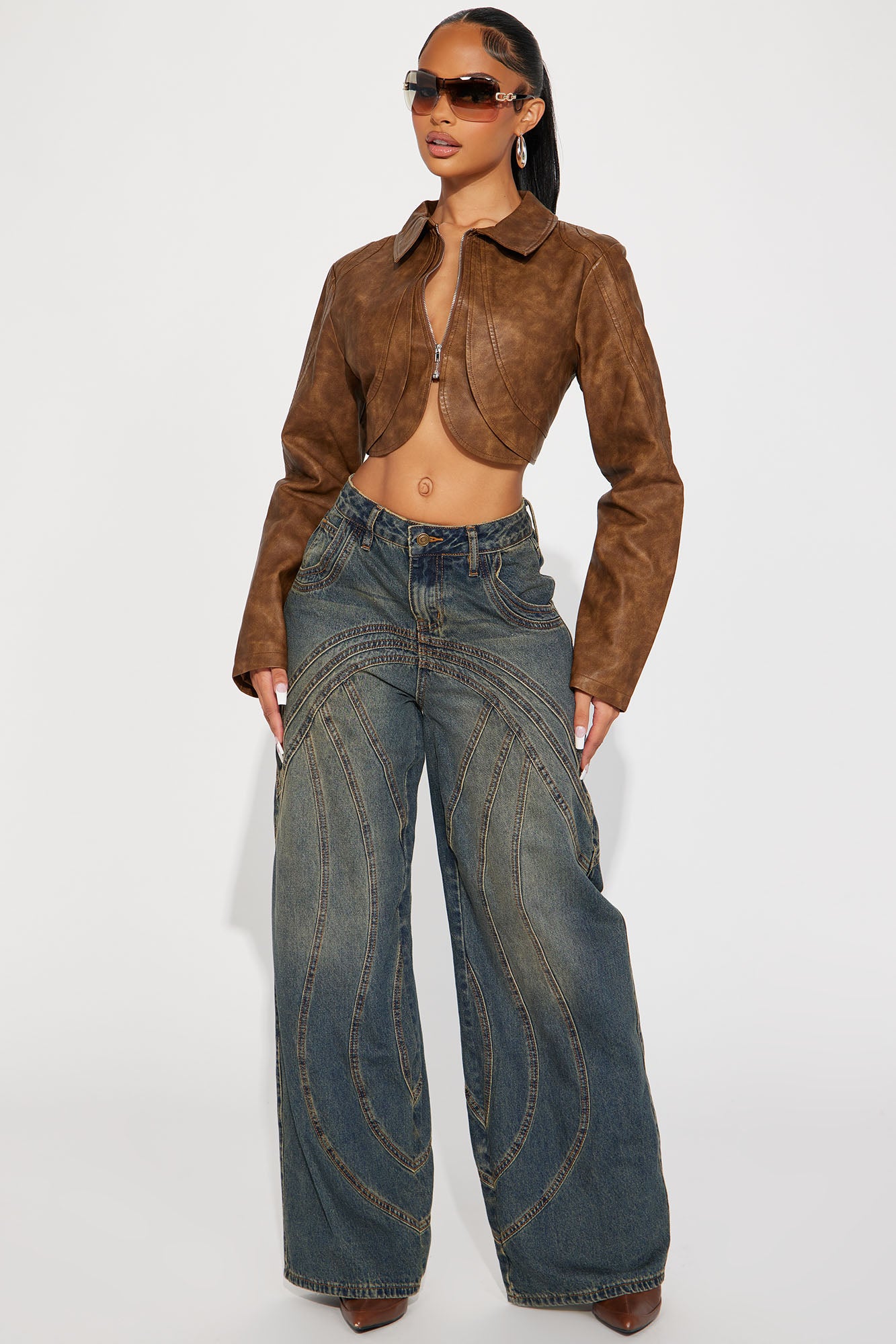 Wide leg sales jeans dark wash