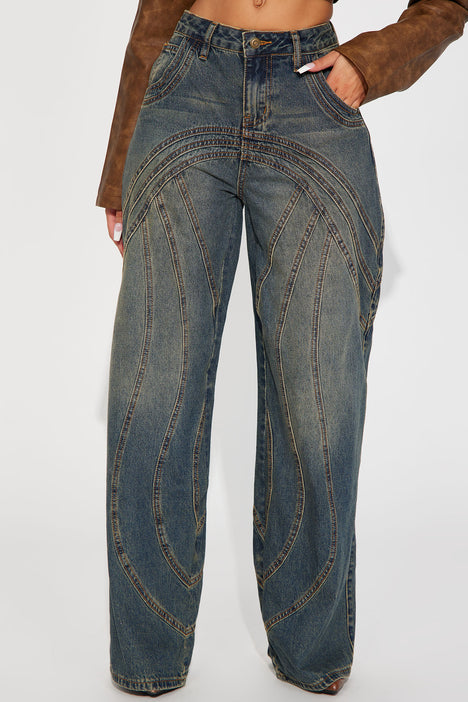 Fashion nova wide leg jeans sales