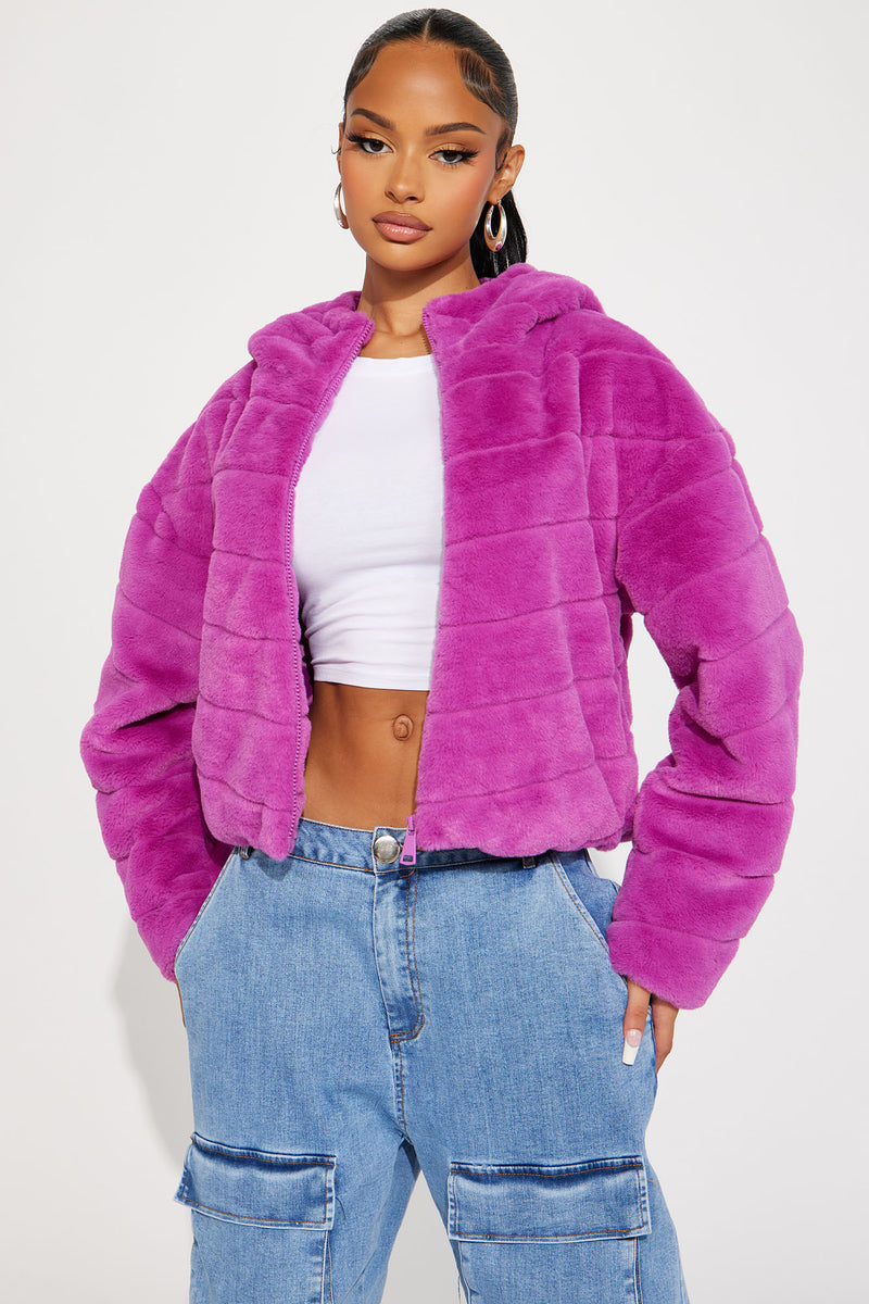 Capture This Faux Fur Jacket - Magenta | Fashion Nova, Jackets & Coats ...