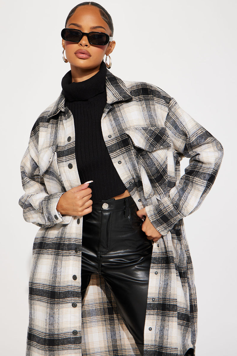 Ella Shacket - Grey/combo | Fashion Nova, Jackets & Coats | Fashion Nova
