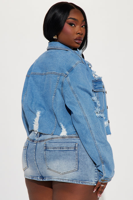 Crop oversized new arrivals denim jacket