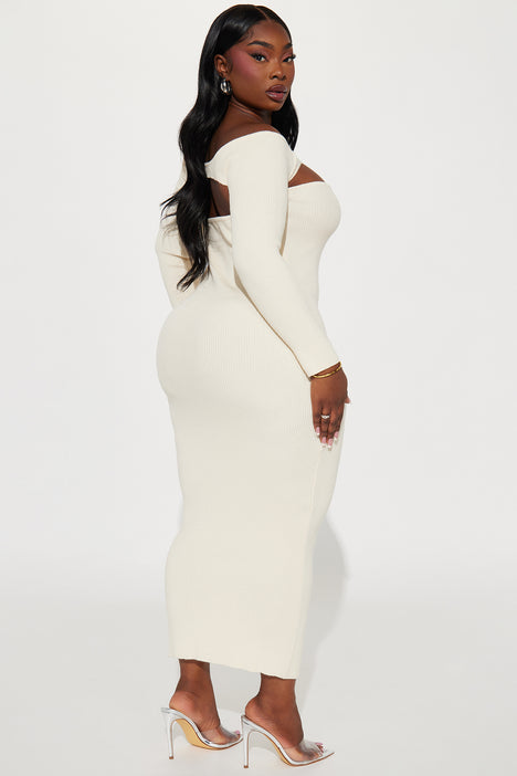 Aspen Sweater Maxi Dress Cream Fashion Nova Dresses Fashion