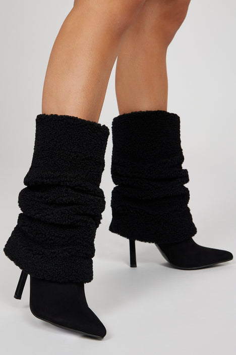 Cozy Cute Stiletto Boots Black Fashion Nova Shoes Fashion Nova