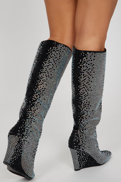 Crystal boots fashion nova cheap