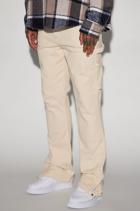 Indestructible Flared Carpenter Pants Cream Fashion Nova Mens