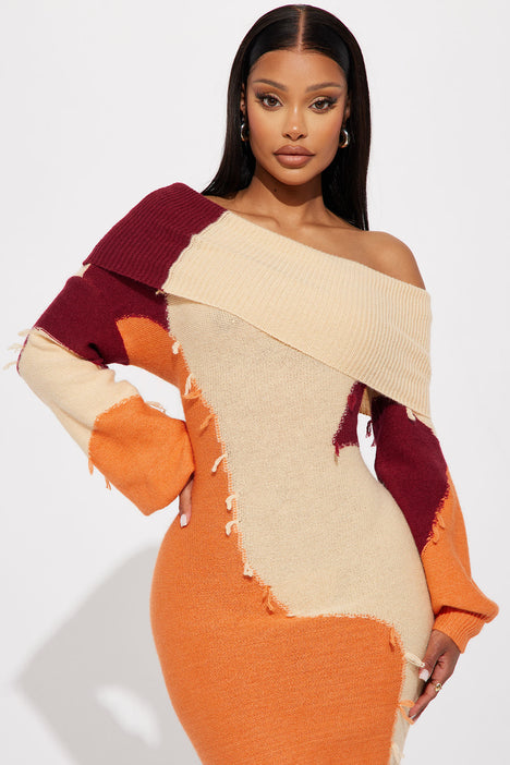 Sweater hotsell dress orange