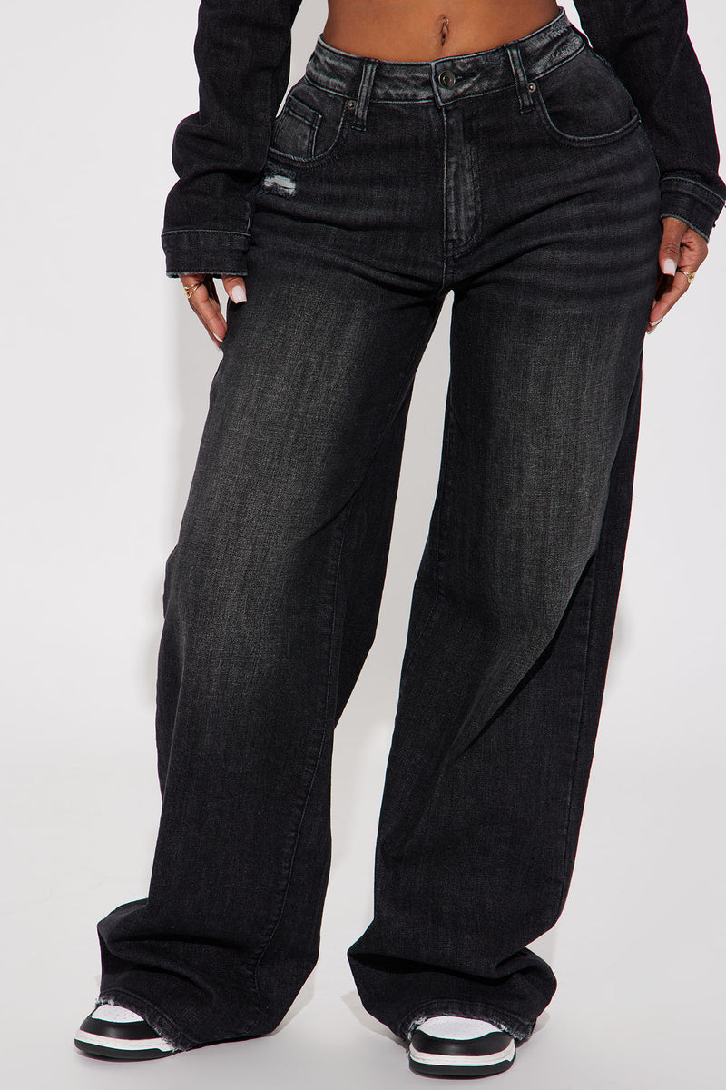 Astrid Wide Leg Baggy Jean - Black Wash | Fashion Nova, Jeans | Fashion ...