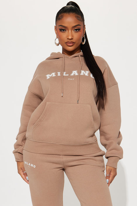 Milano Sweatpant Set Mocha Fashion Nova Matching Sets