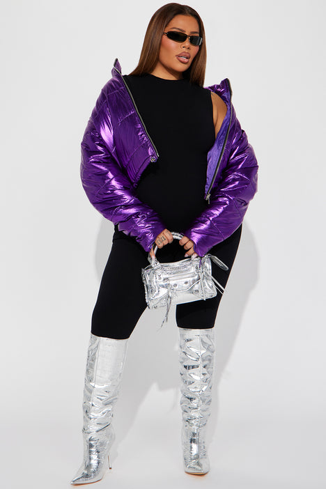 Show Time Puffer Jacket Plum