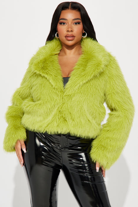 Foxy faux top fur jacket