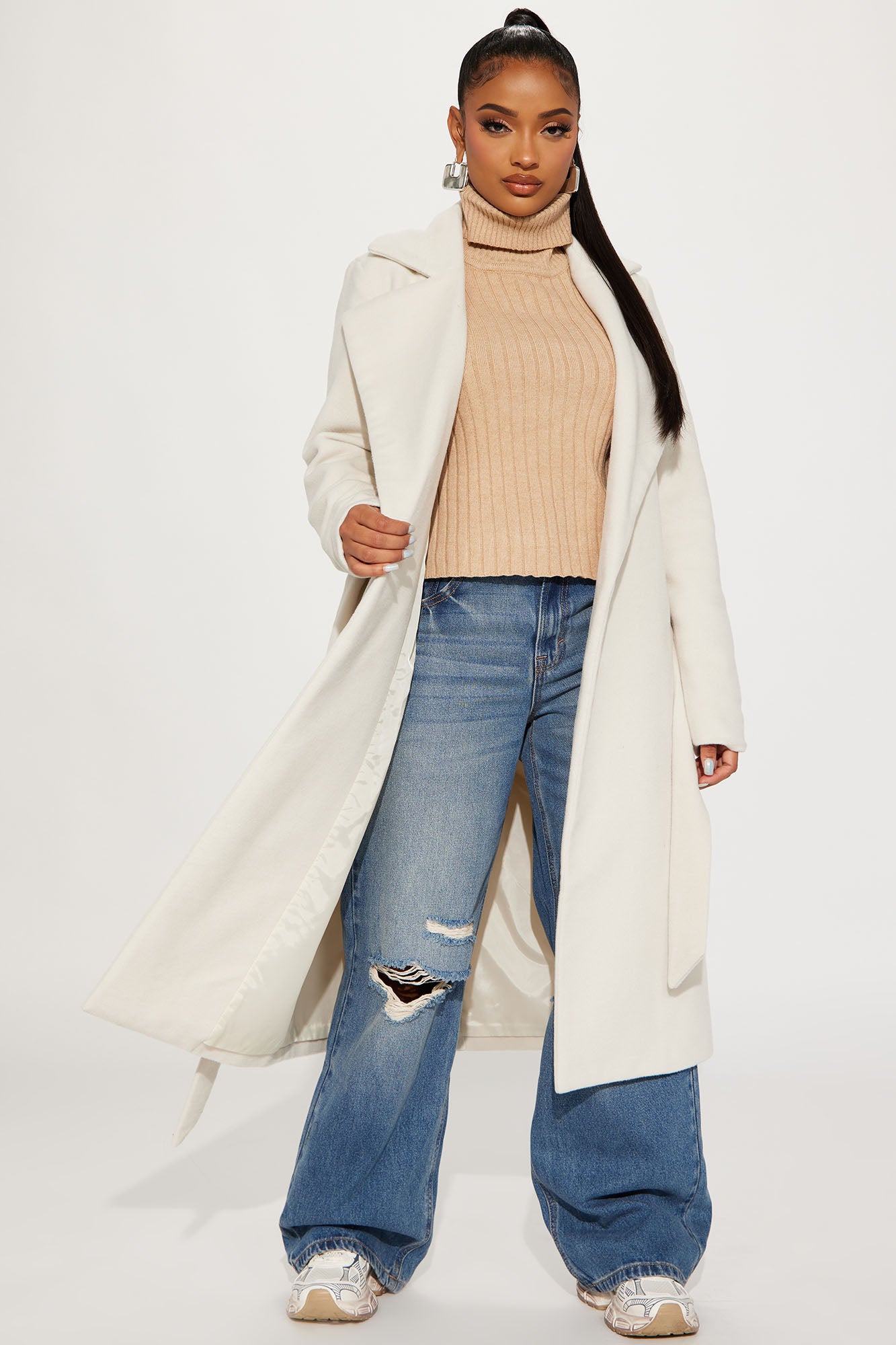 Ivory duster top coat