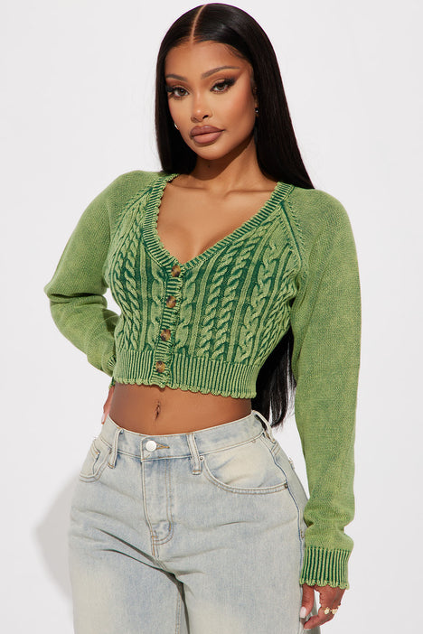 Street Looks Washed Cardigan - Green | Fashion Nova, Sweaters | Fashion Nova