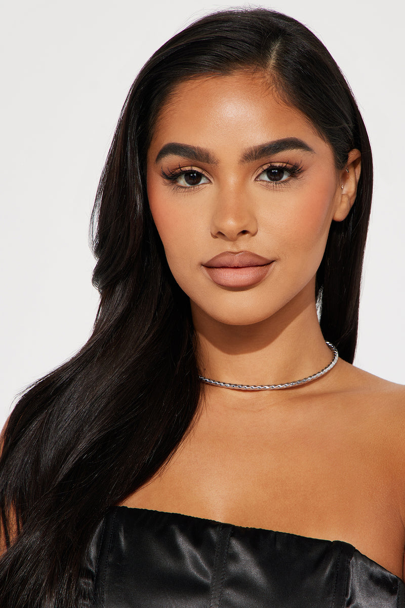 Simply The Best Choker Silver Fashion Nova, Jewelry Fashion Nova