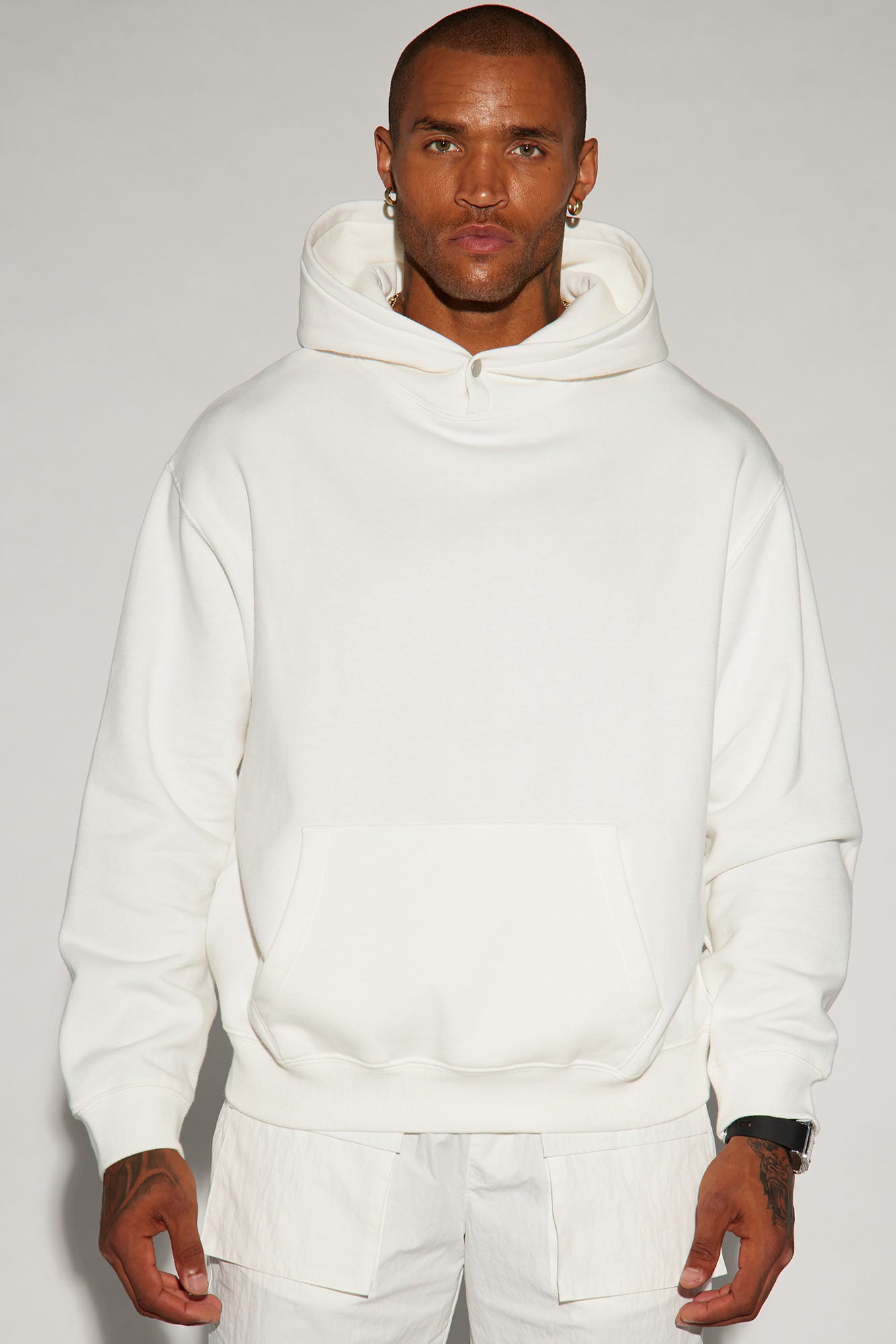 Mens white oversized hoodie outlet