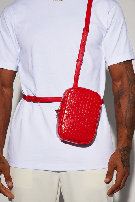 Walk Through Waist Bag Red Fashion Nova Mens Accessories