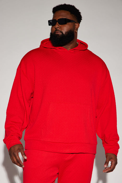 Red oversized online hoodie mens