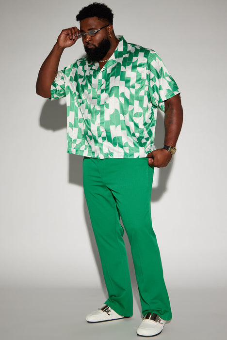 Jade Garden Button Up Shirt Green Fashion Nova Mens Shirts